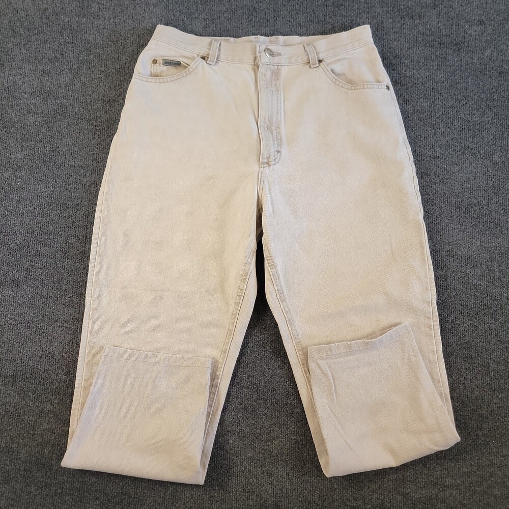 Riveted by LEE Jeans Womens 12 Beige Denim Made USA